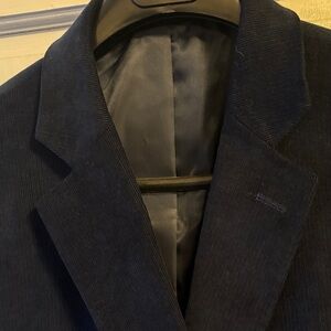 Stafford Men's Dark Blue Corduroy Blazer